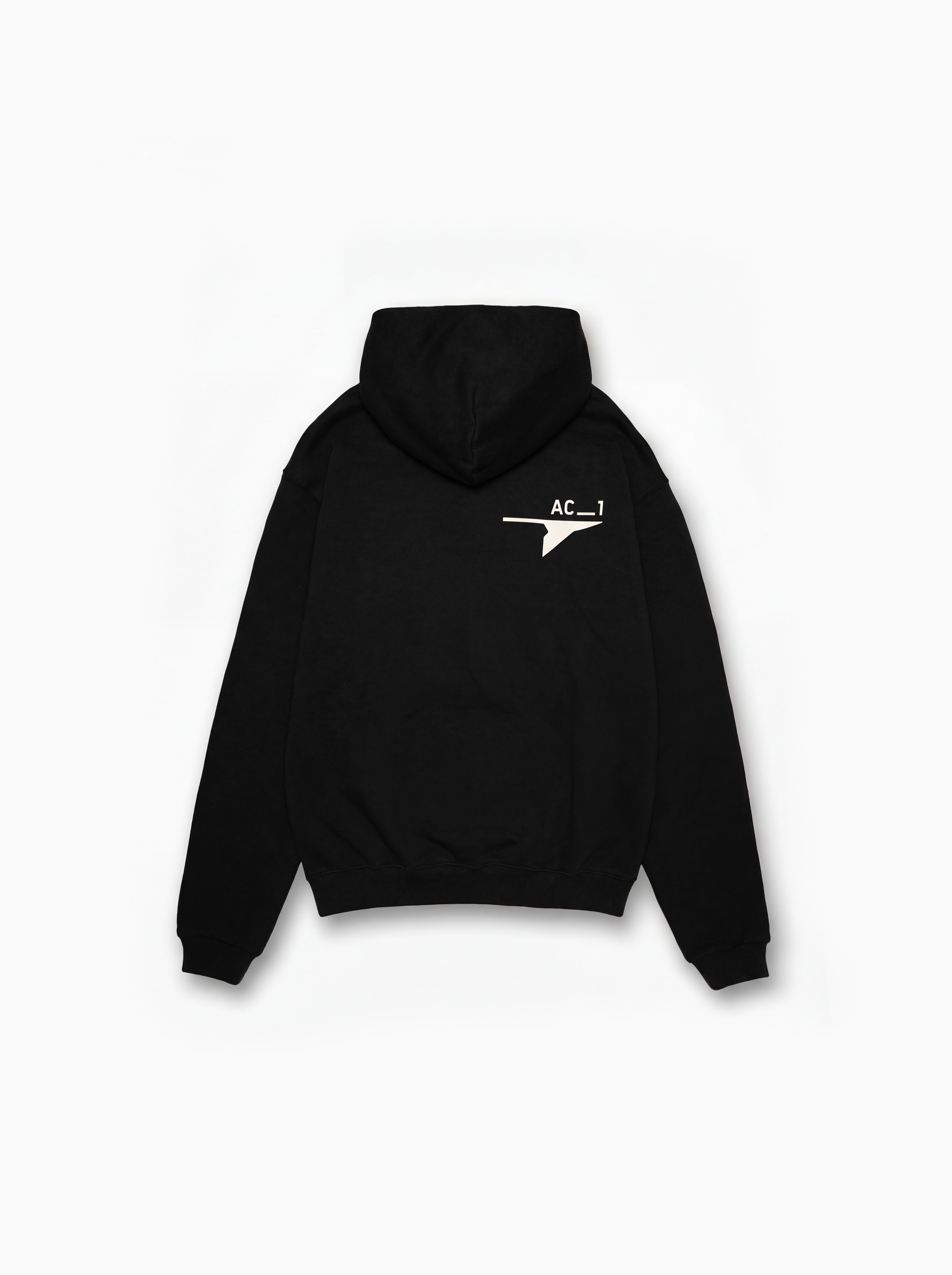 AC1 STAMP VINTAGE OVERSIZED HOODIE - BLACK