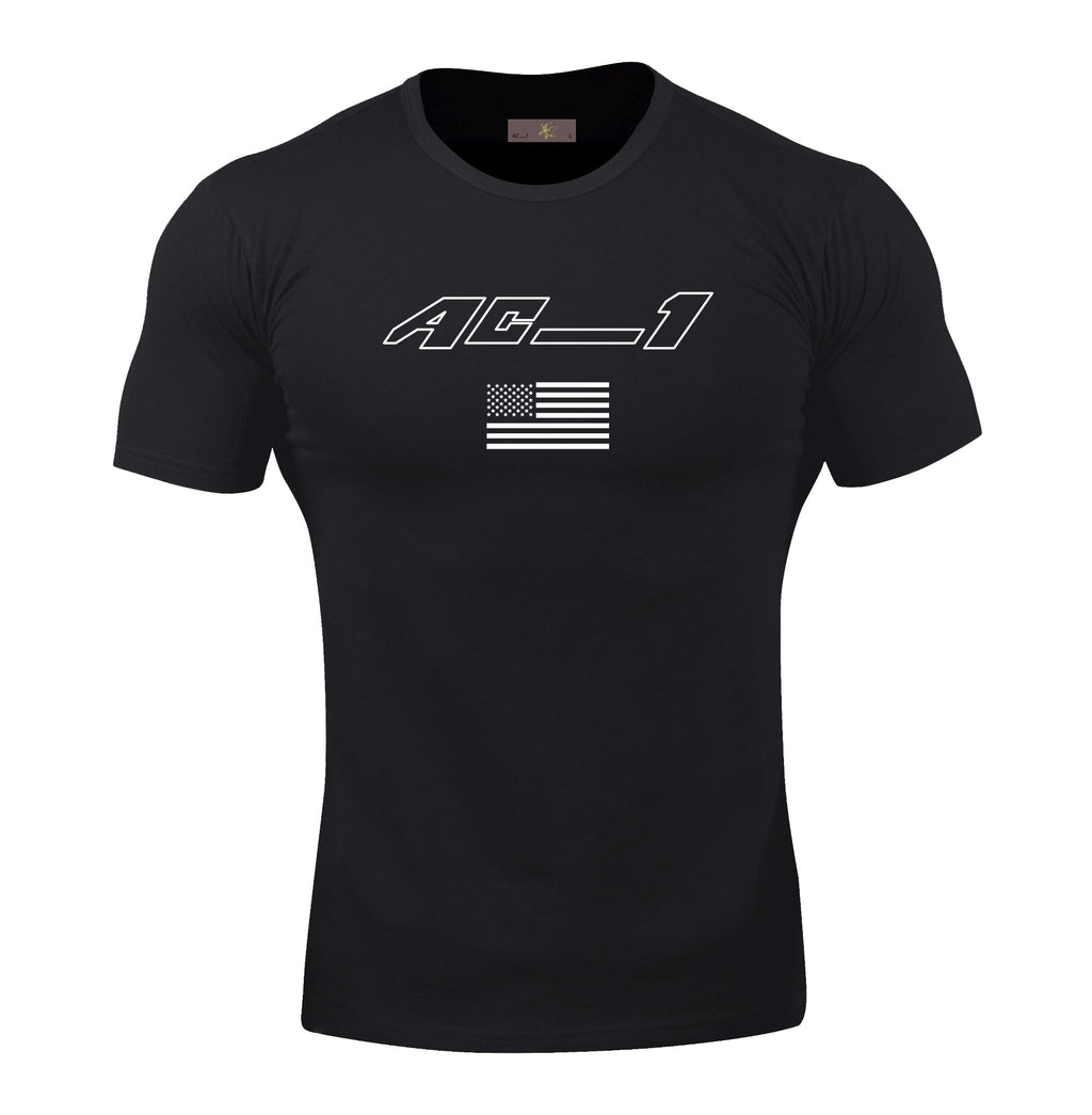 AC-1 Flag Tee - Athletifit ™ - Black