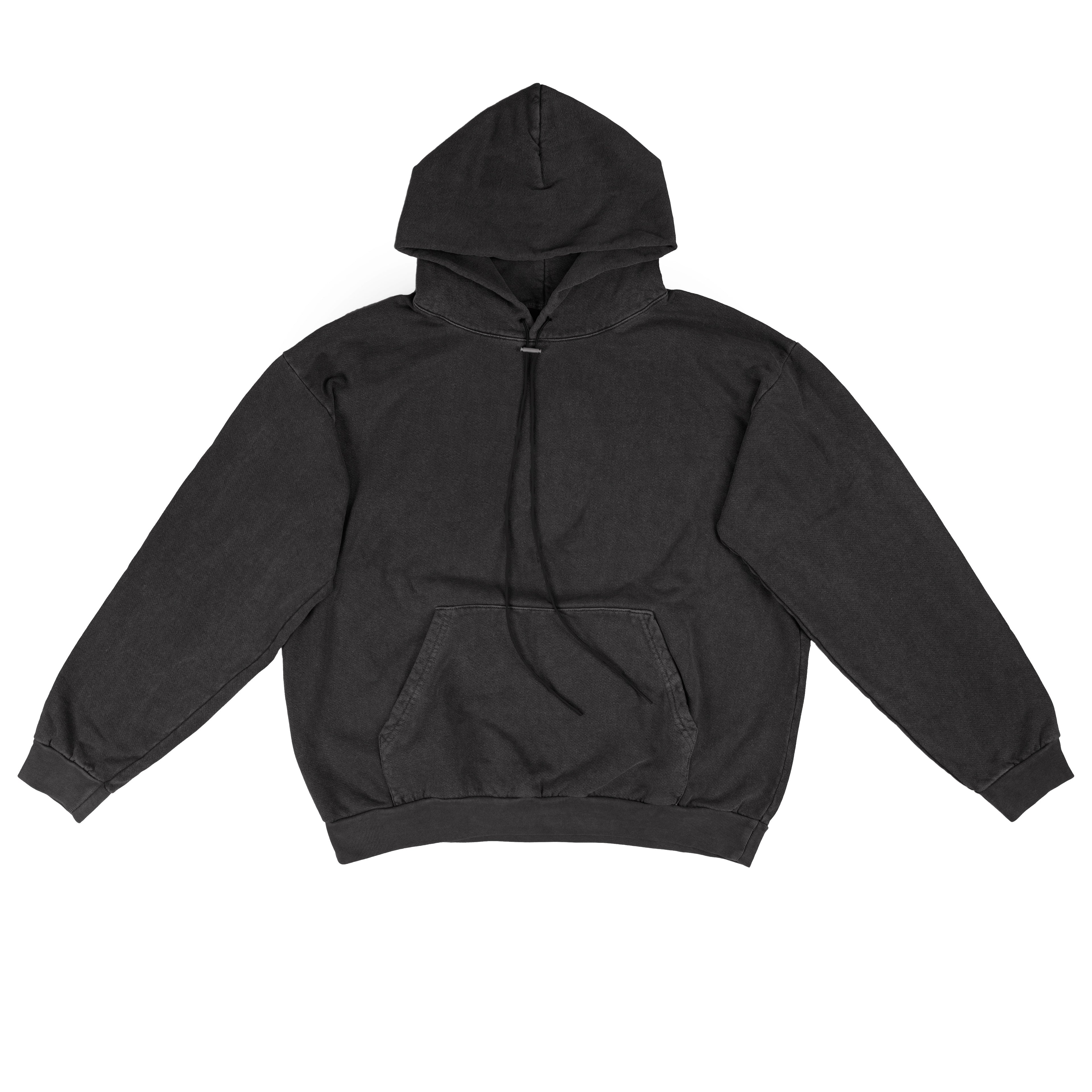 AC1 STAMP VINTAGE OVERSIZED HOODIE - BLACK