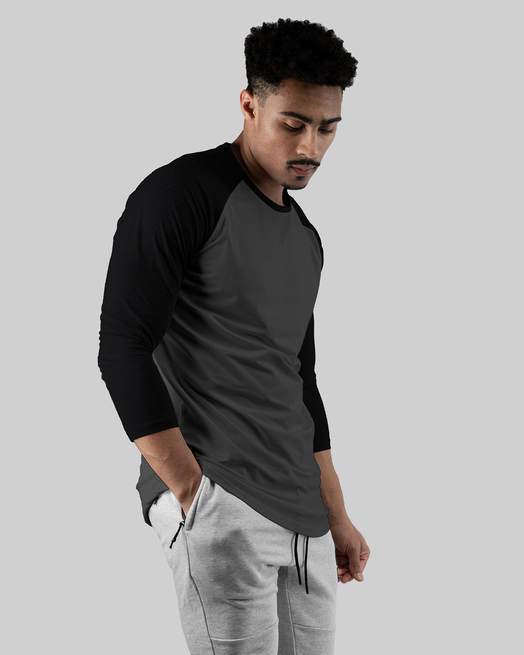 Raglan Athleti-Fit™ - Charcoal Base