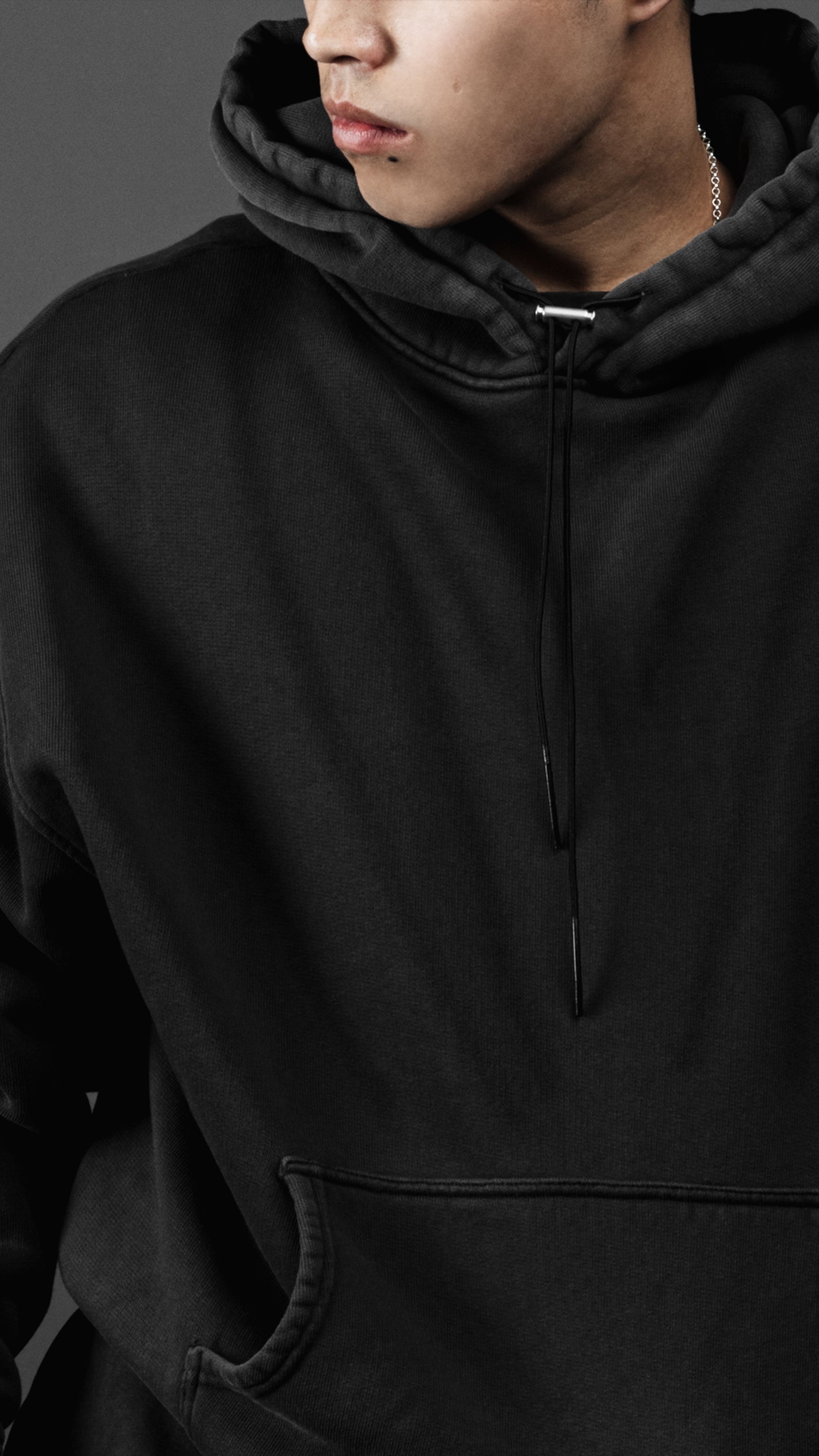 AC1 STAMP VINTAGE OVERSIZED HOODIE - BLACK