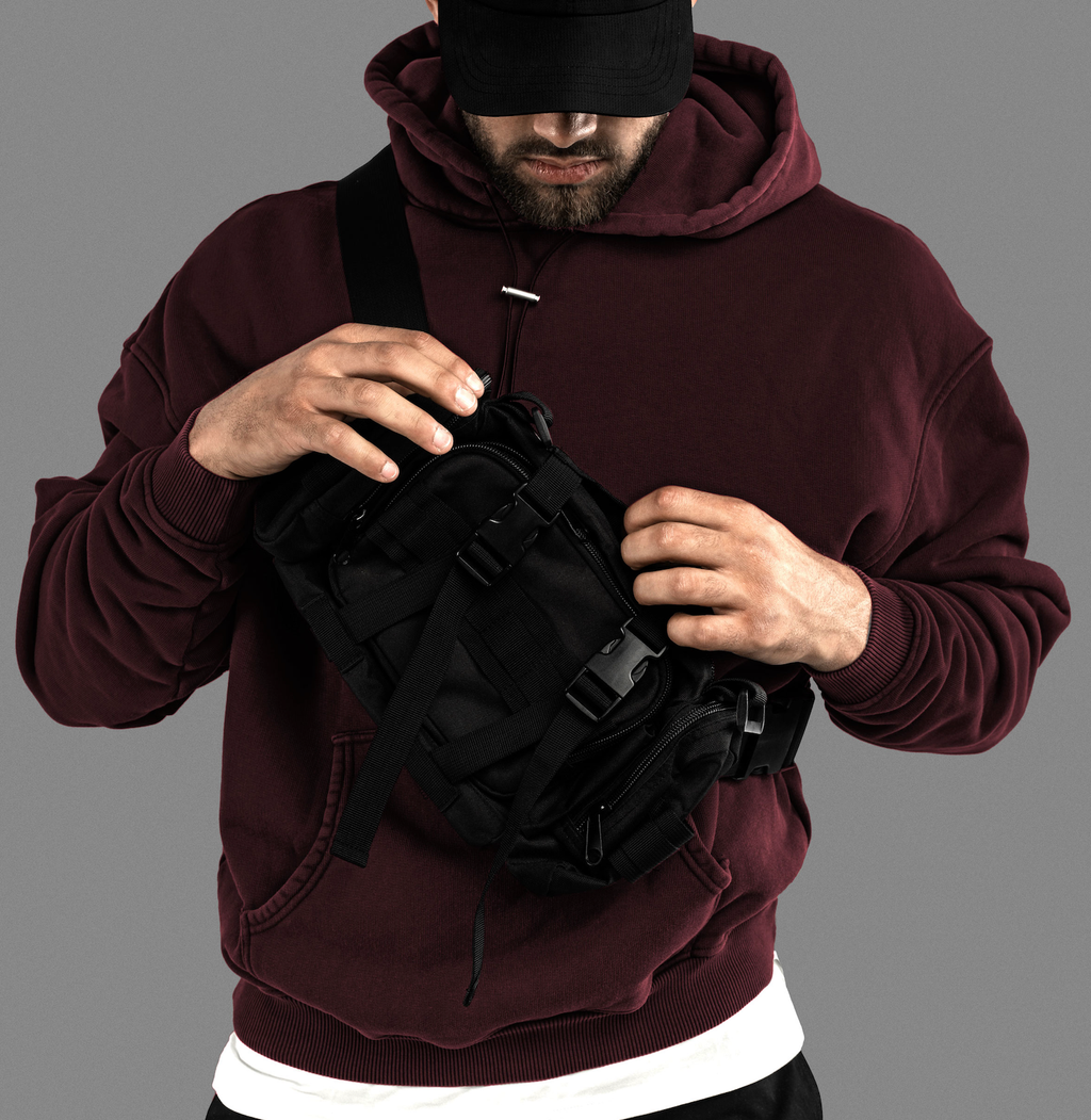 AC1 STAMP VINTAGE OVERSIZED HOODIE - FADED FORGE