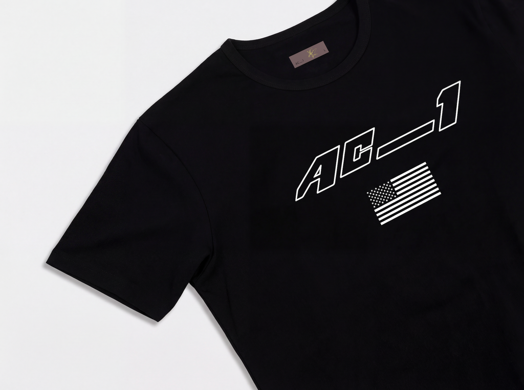 AC-1 Flag Tee - Athletifit ™ - Black