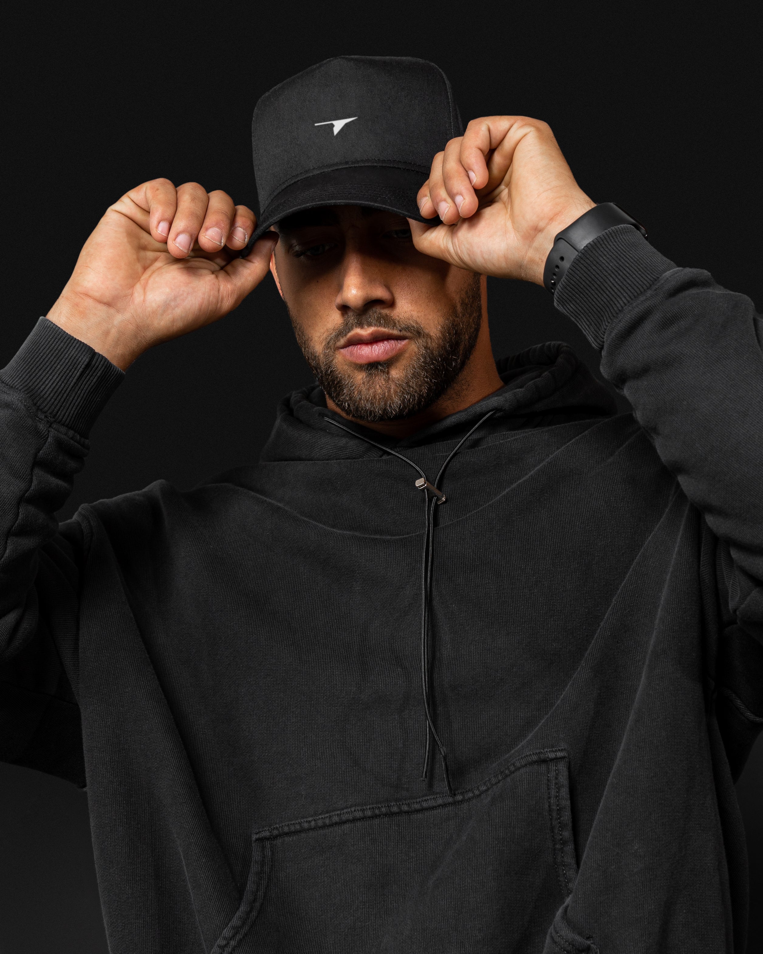 A-FRAME VINTAGE HAT - BLACK