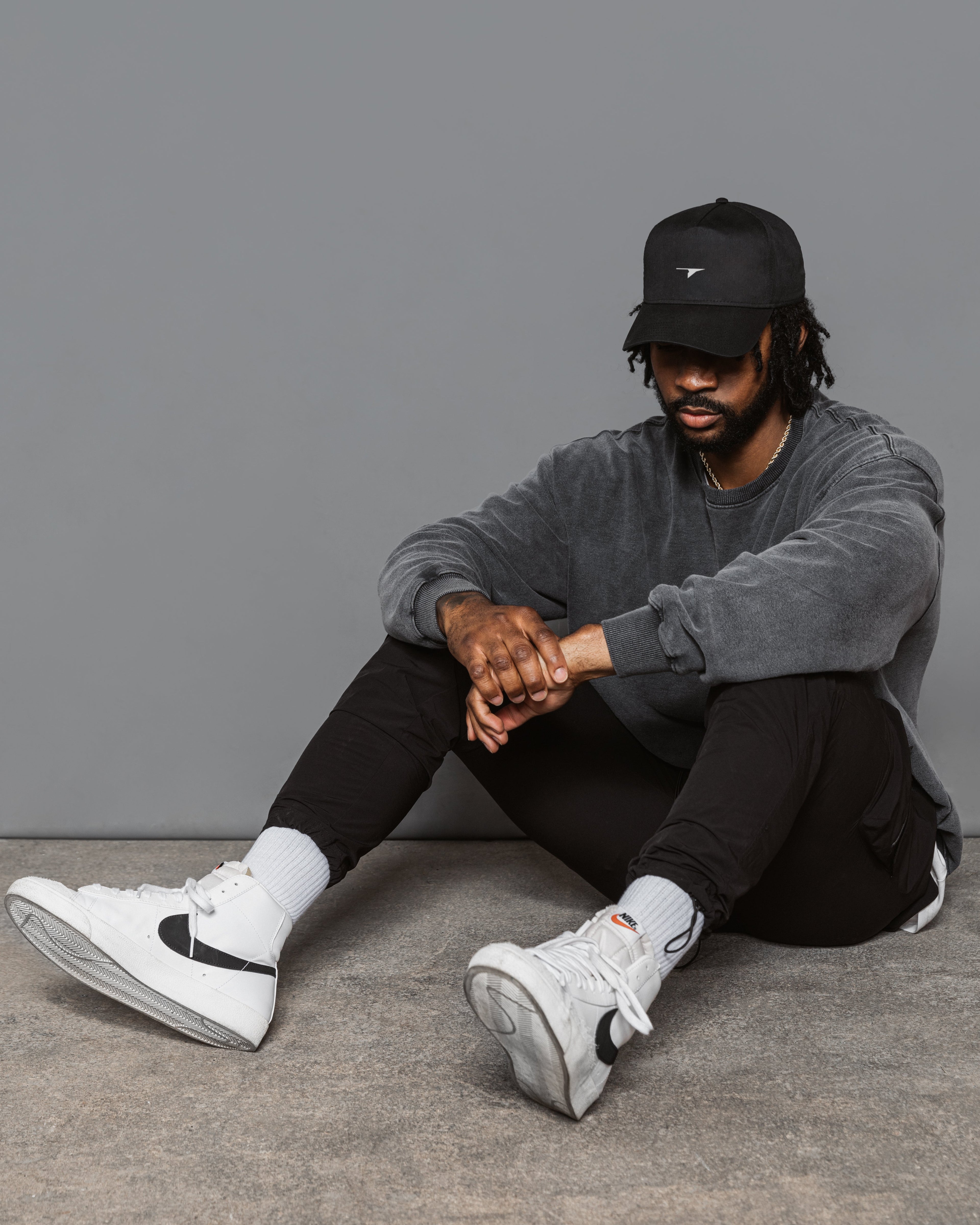 A-FRAME VINTAGE HAT - BLACK