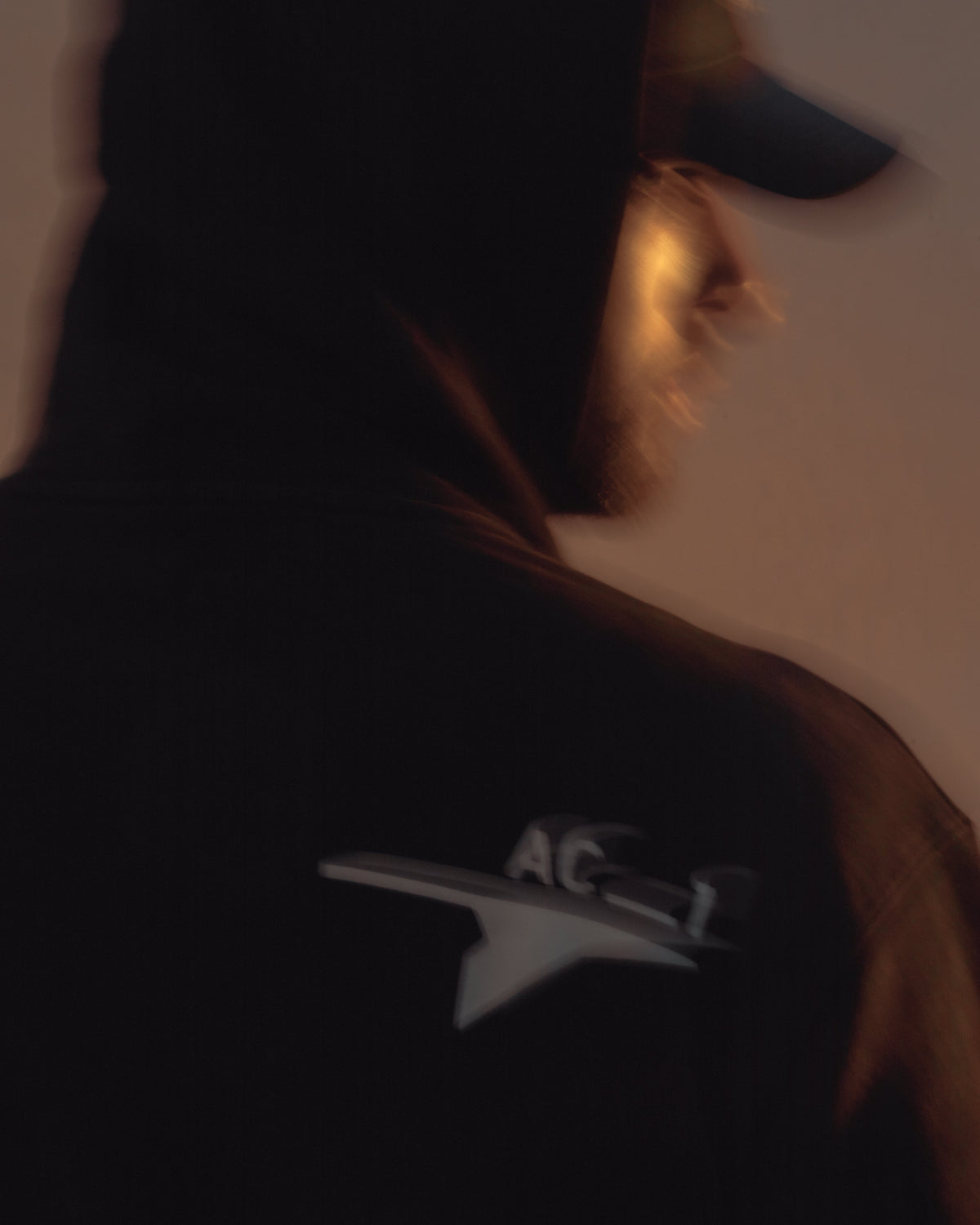 AC1 STAMP VINTAGE OVERSIZED HOODIE - BLACK