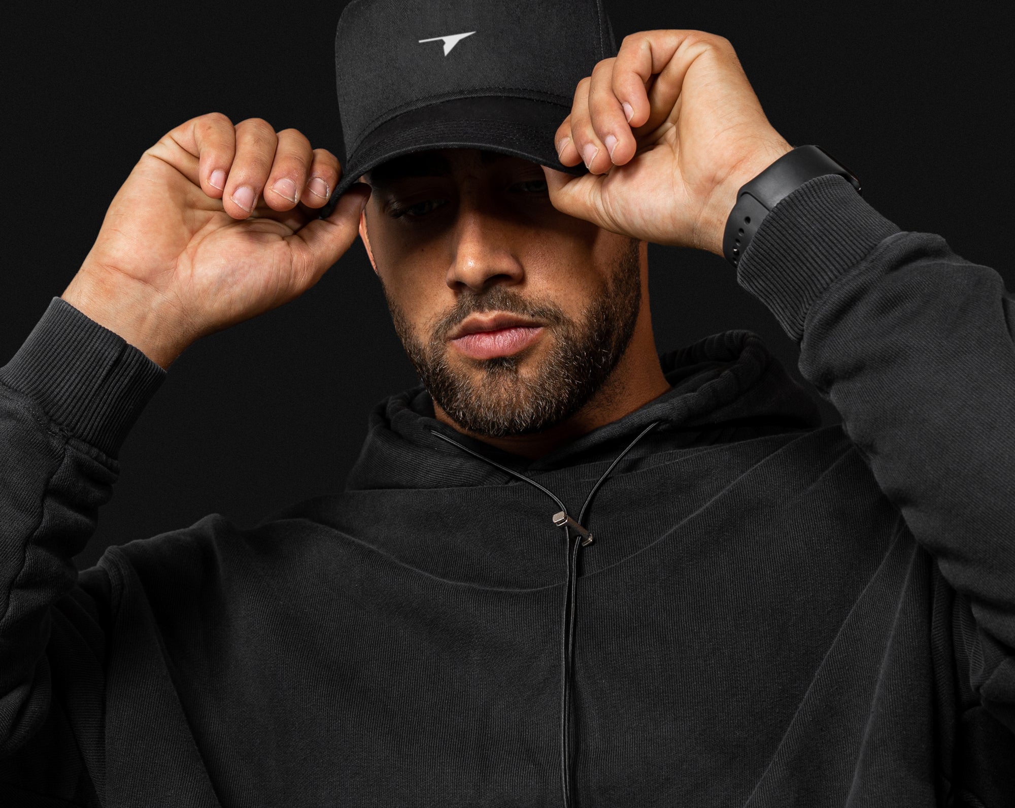 AC1 BRUTALIST VINTAGE OVERSIZED HOODIE - BLACK